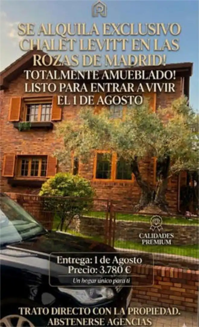 Vista exterior de Casa adosada de lloguer en Las Rozas de Madrid amb Calefacció, Jardí privat i Terrassa