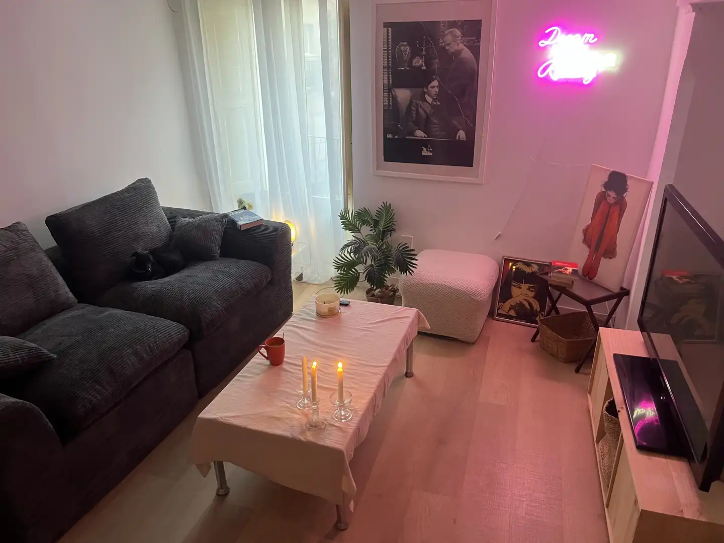 Sala de estar de Casa adosada de alquiler en Mont-roig del Camp con Parquet, Trastero y Amueblado