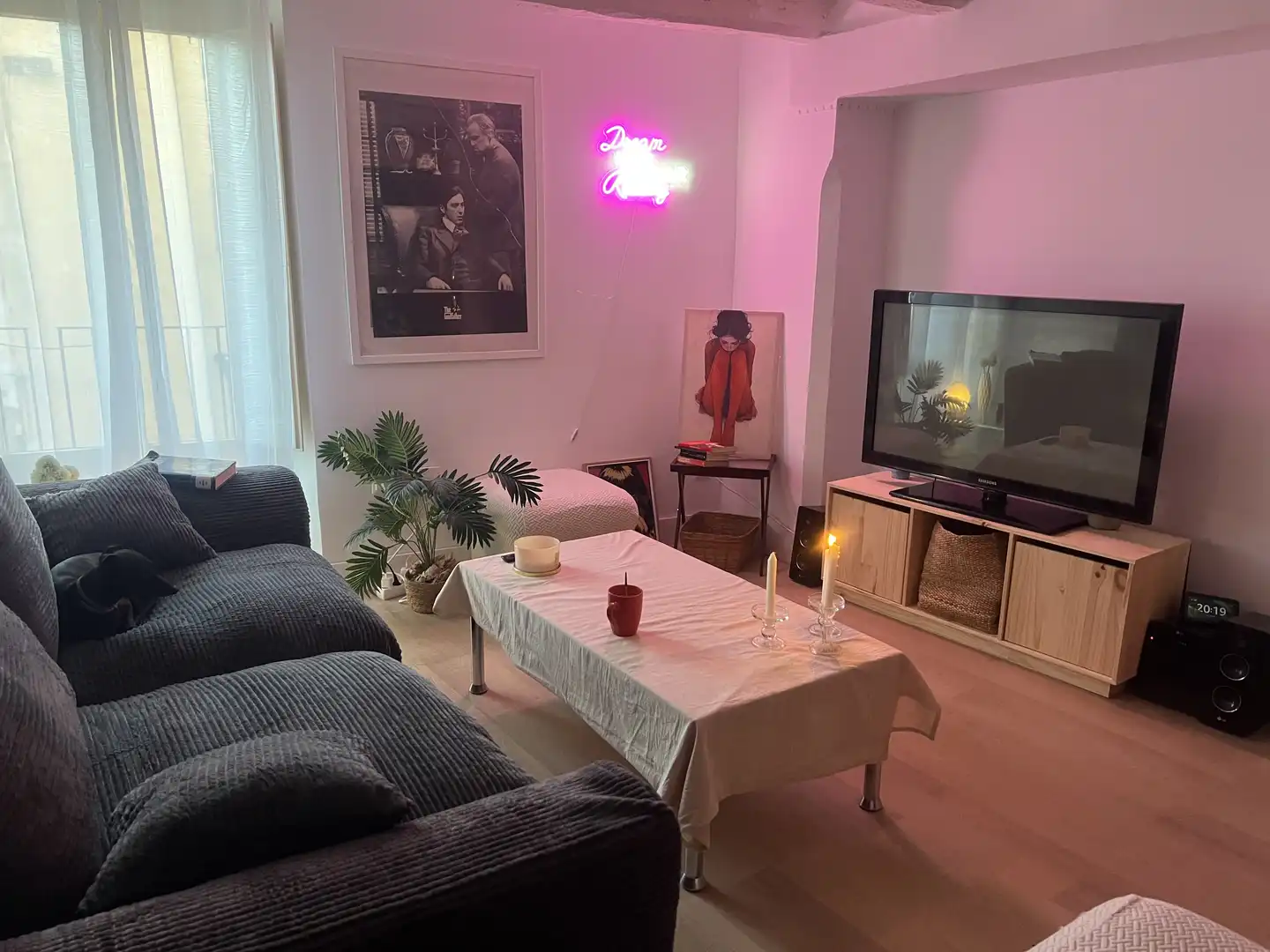 Sala de estar de Casa adosada de alquiler en Mont-roig del Camp con Parquet, Trastero y Amueblado