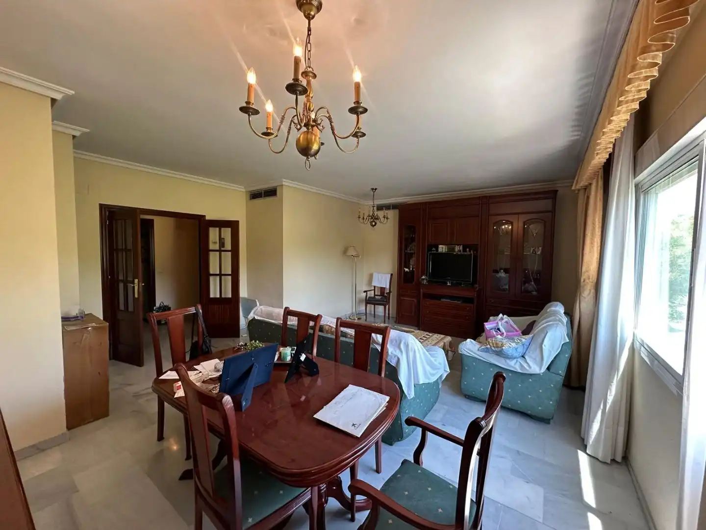 Dining room of Flat for rent in Sevilla  with Air Conditioner, Heating and Furnished