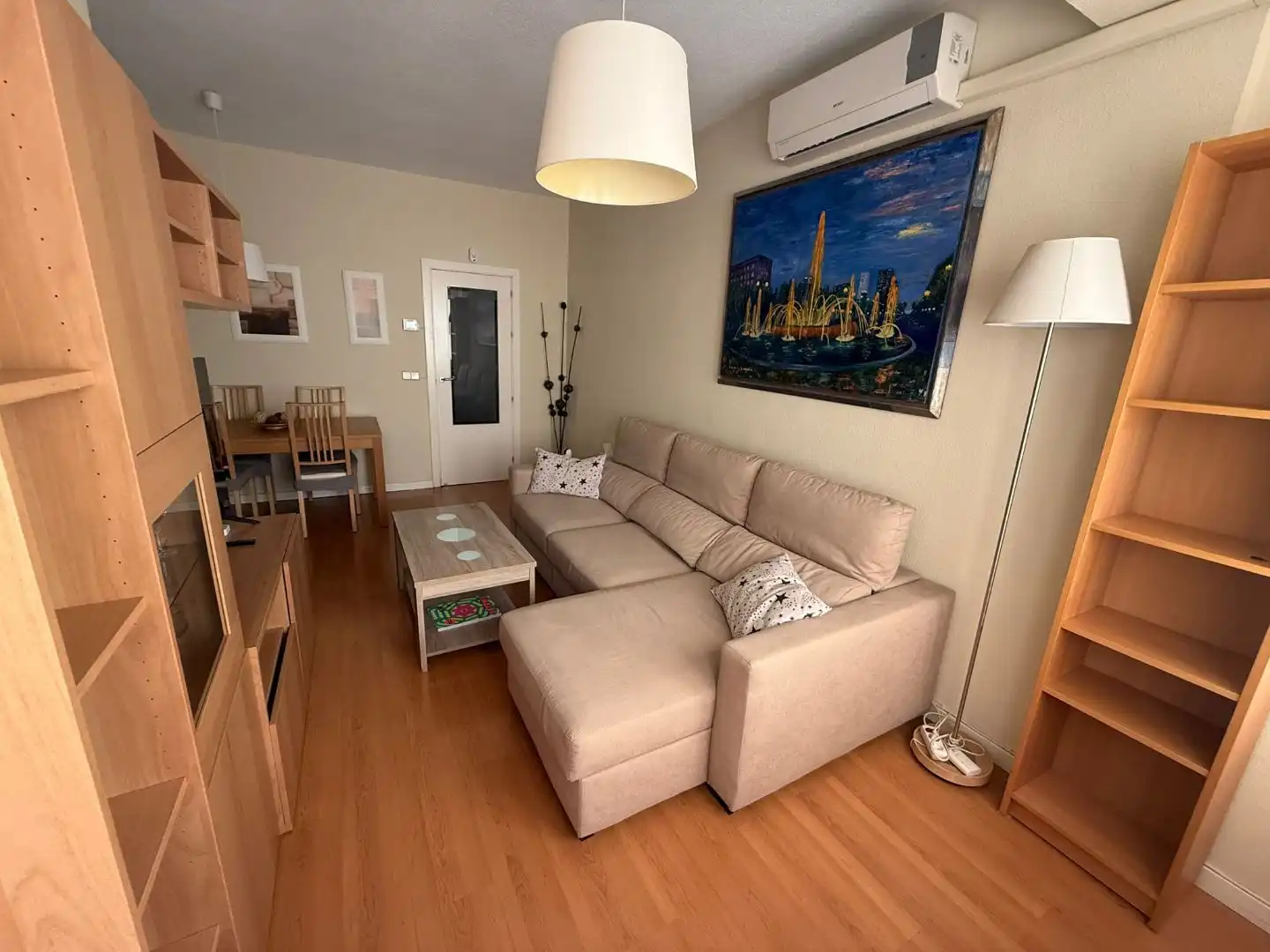 Sala de estar de Piso de alquiler en Madrid con Aire acondicionado, Calefacción y Parquet