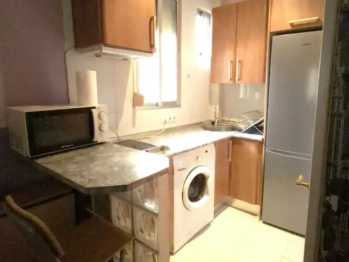 Kitchen of Flat for sale in  Madrid Capital  with Air Conditioner