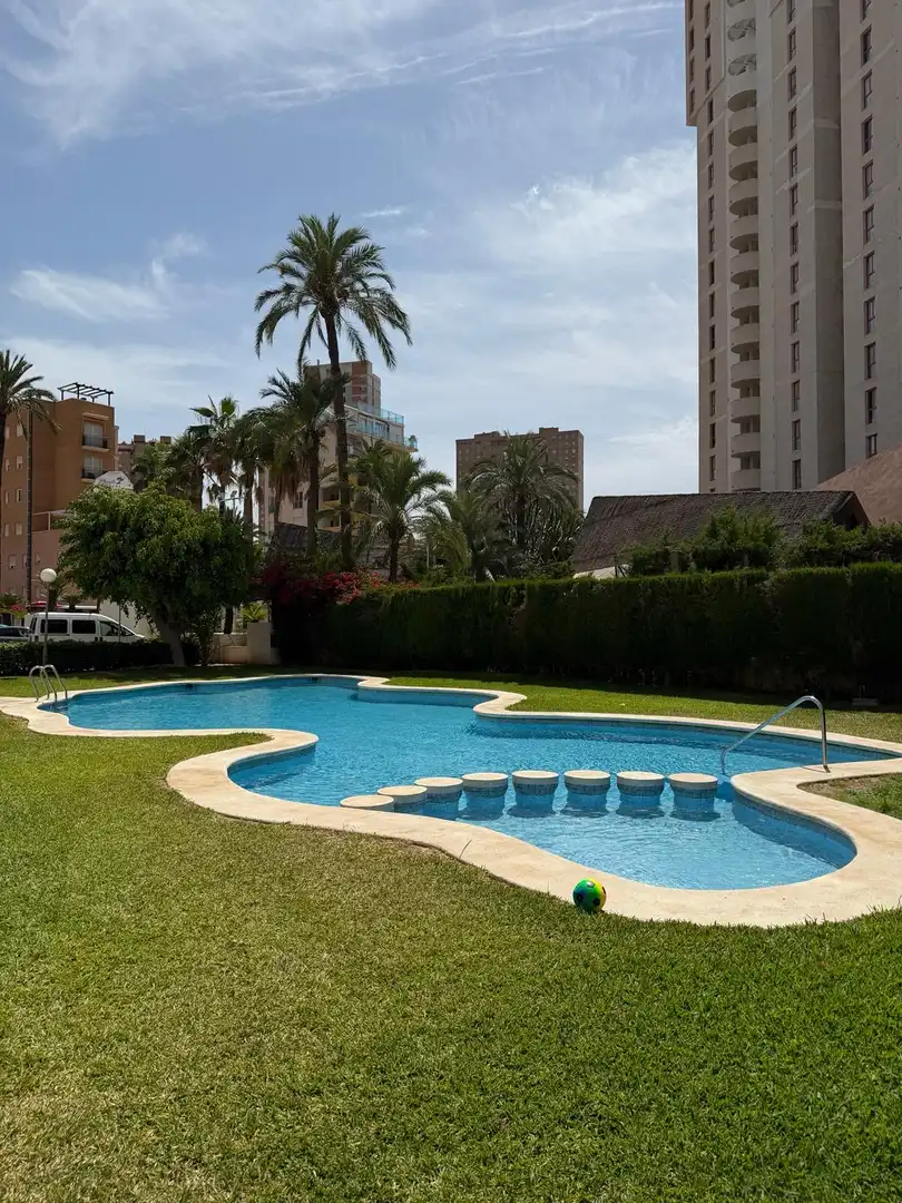 Schwimmbecken von Wohnung zur Miete in Finestrat mit Klimaanlage, Privatgarten und Schwimmbad