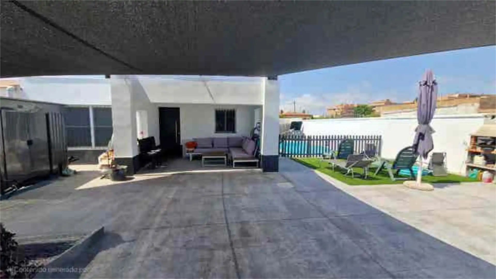 Terrasse von Einfamilien-Reihenhaus zum Verkauf in El Puerto de Santa María mit Schwimmbad