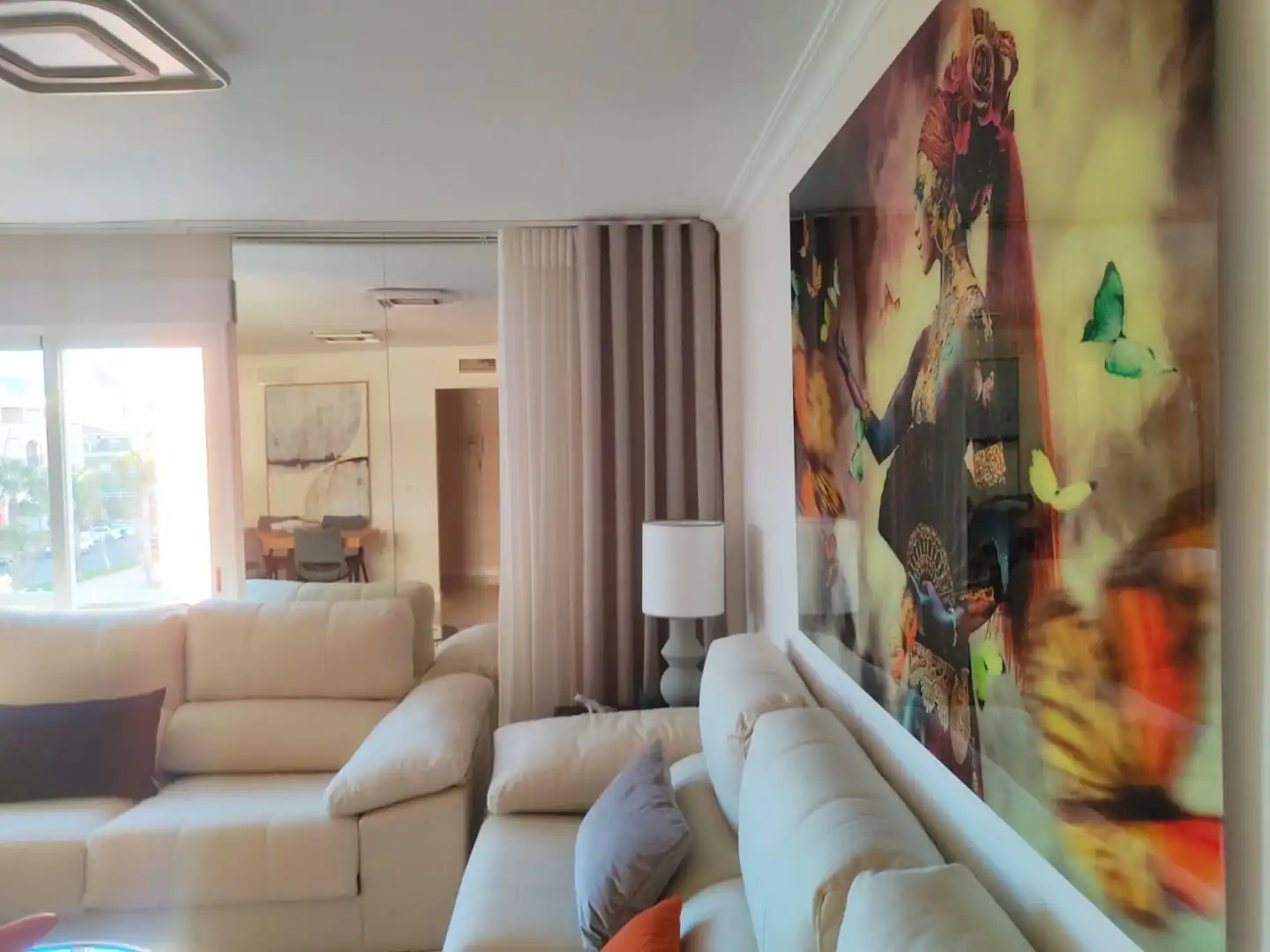 Living room of Flat for rent in Roquetas de Mar  with Air Conditioner, Heating and Terrace