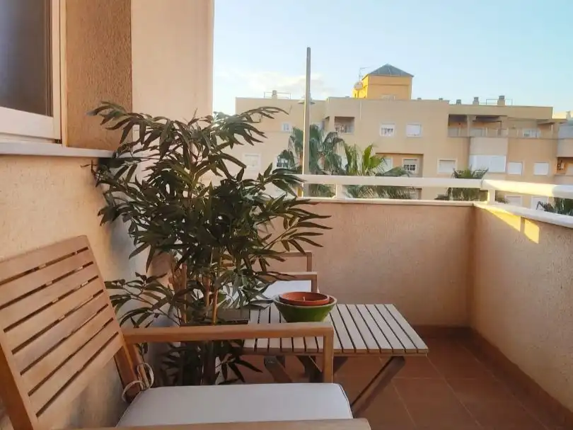 Balcony of Flat for rent in Roquetas de Mar  with Air Conditioner, Heating and Terrace