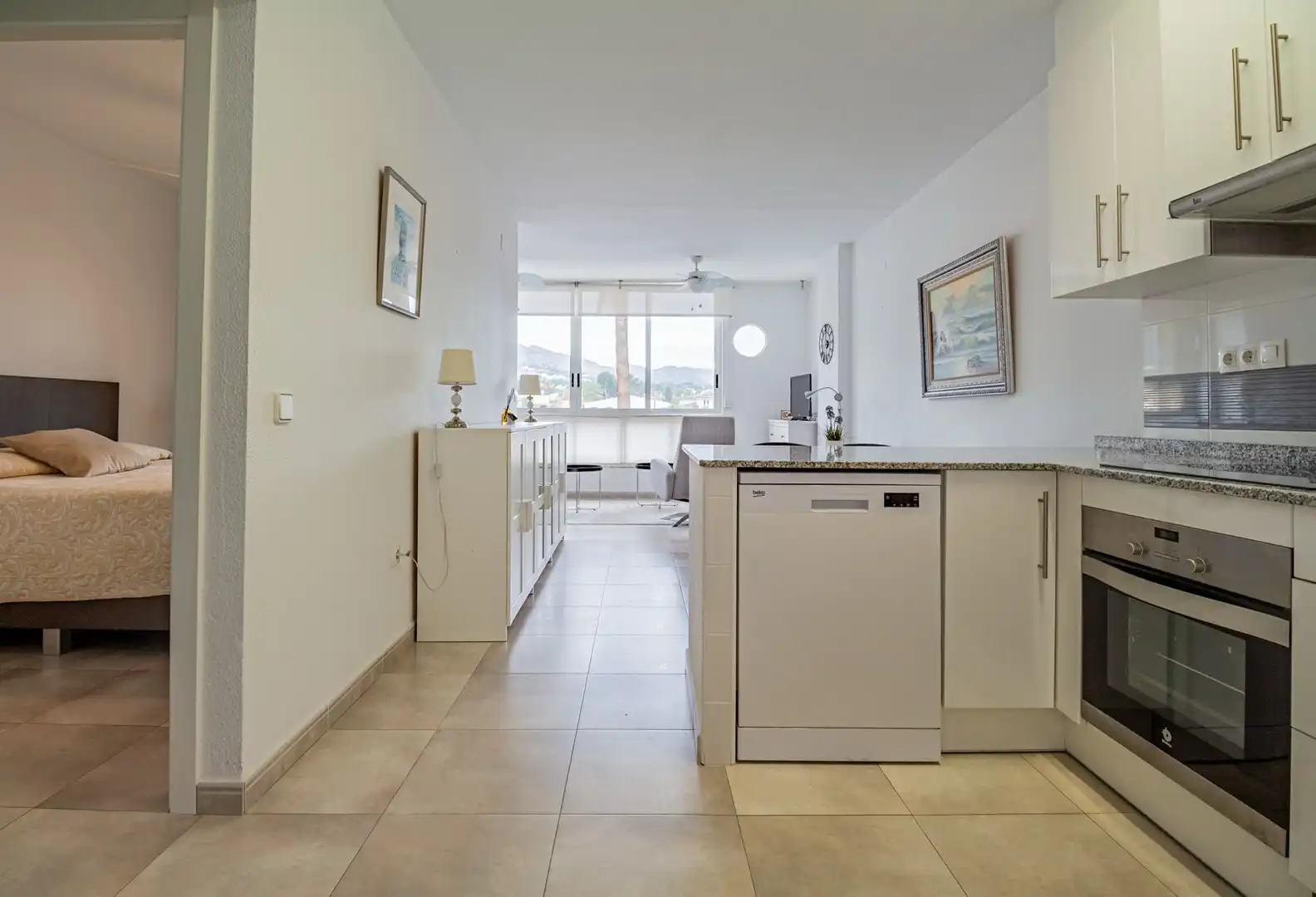 Kitchen of Flat for rent in L'Alfàs del Pi  with Air Conditioner, Heating and Private garden