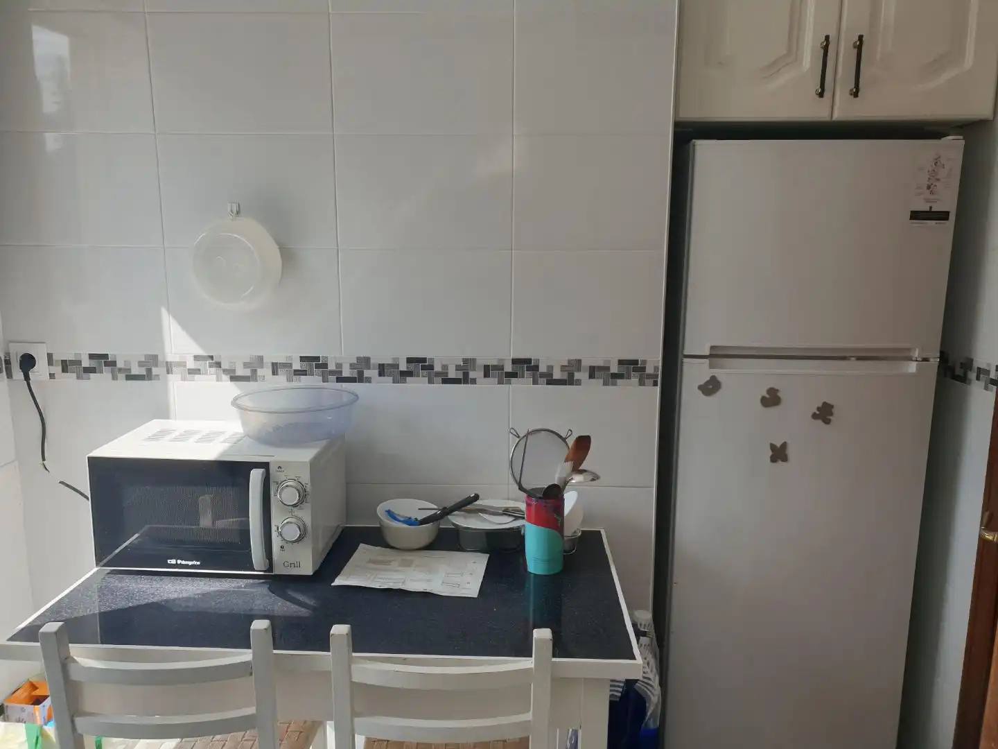Kitchen of Flat for share in Madrid  with Air Conditioner, Heating and Storage room