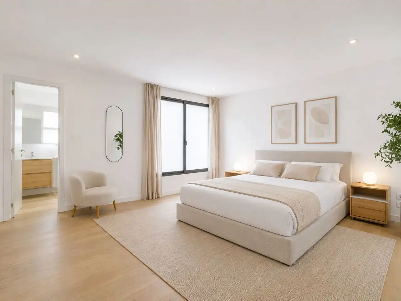Schlafzimmer von Wohnung zum Verkauf in Tarragona mit Parkett und Möbliert