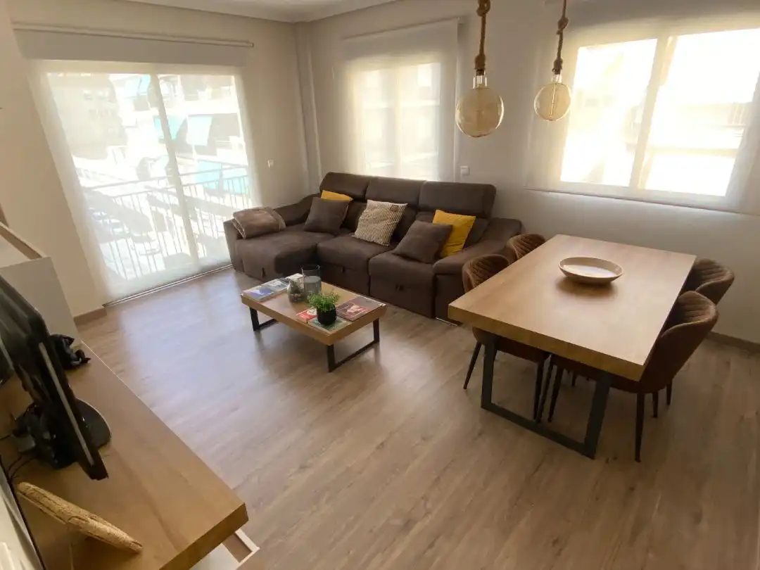 Sala d'estar de Pis de lloguer en Elche / Elx amb Aire condicionat, Calefacció i Parquet