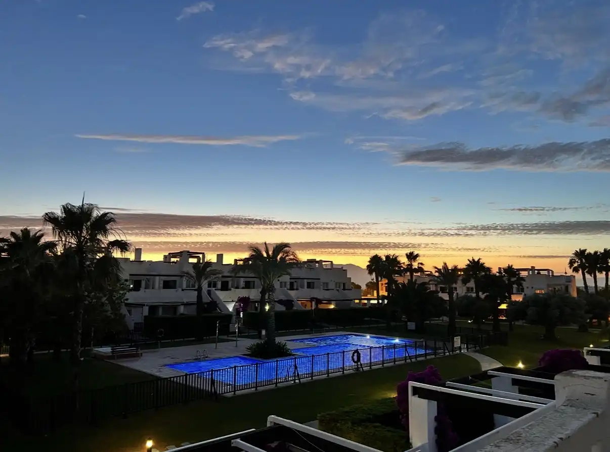 Vista exterior de Pis de lloguer en Aledo amb Calefacció, Terrassa i Piscina