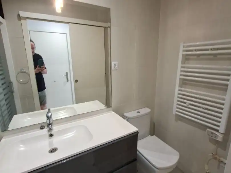 Bathroom of Apartments for rent in Madrid  with Air Conditioner and Heating