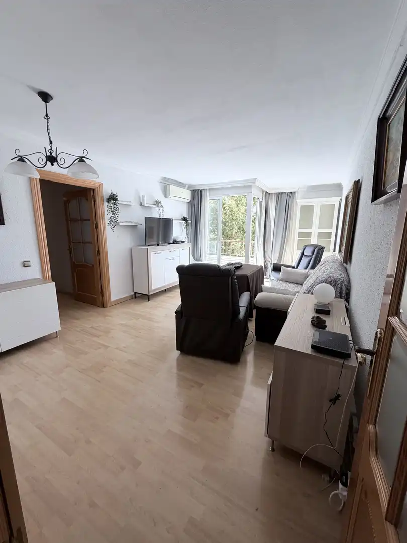 Sala de estar de Piso en venta en Málaga con Aire acondicionado, Parquet y Terraza