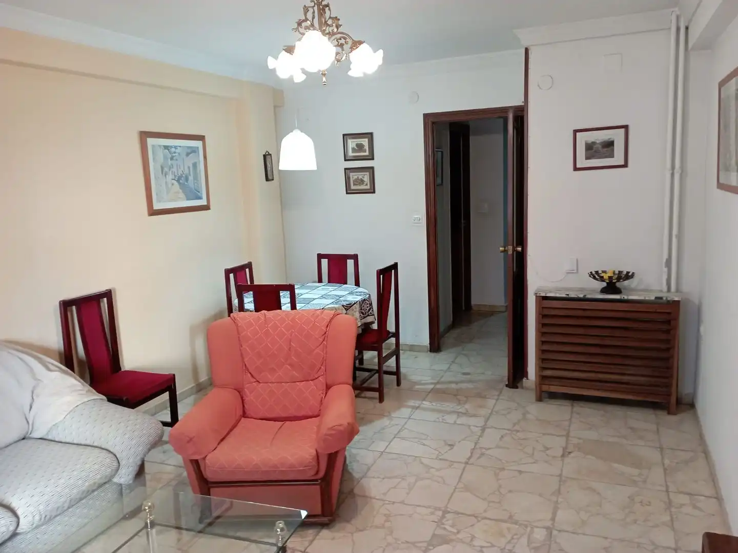 Living room of Flat for rent in Cuenca  with Heating, Furnished and Balcony