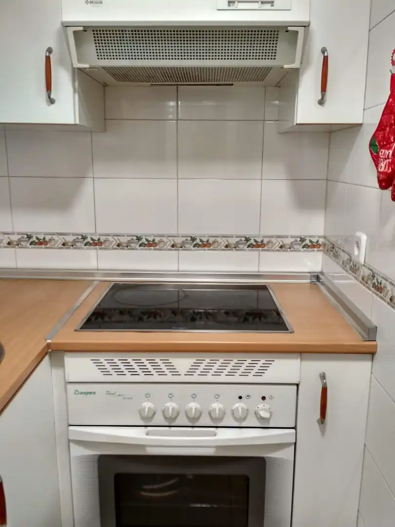 Cuina de Pis de lloguer en Madrid amb Aire condicionat, Calefacció i Moblat