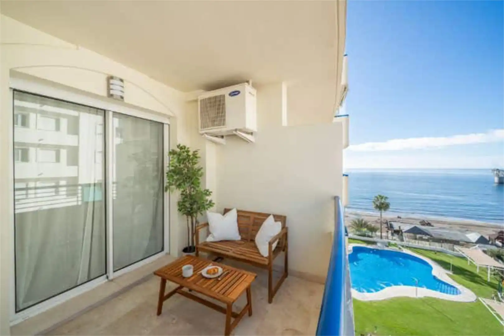 Terraza de Apartamento de alquiler en Marbella con Calefacción, Terraza y Piscina