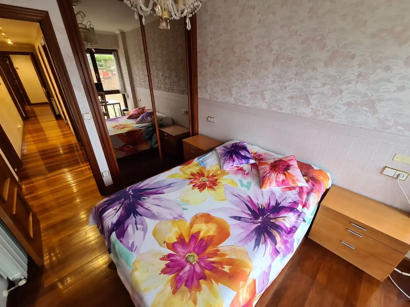 Schlafzimmer von Wohnung zur Miete in Oñati mit Heizung, Möbliert und Balkon