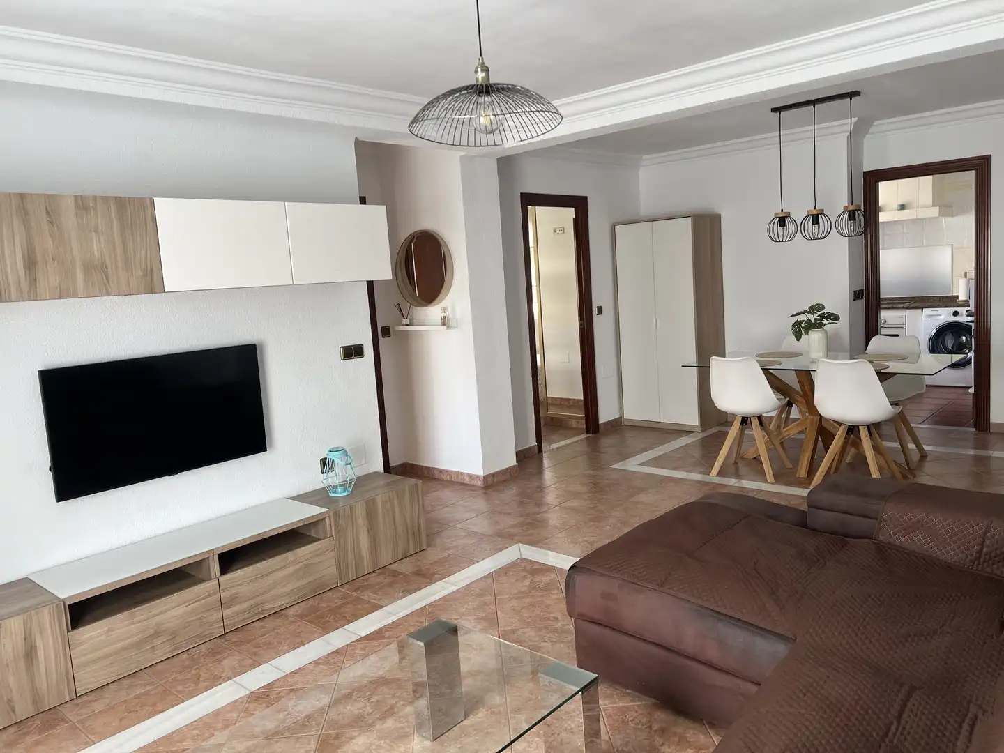 Sala d'estar de Pis de lloguer en Málaga amb Aire condicionat, Moblat i Balcó