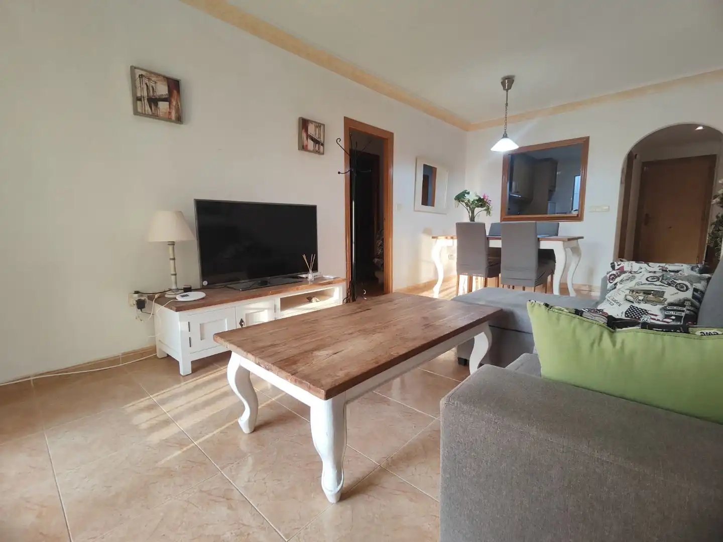 Sala de estar de Piso de alquiler en Cartagena con Aire acondicionado, Terraza y Trastero