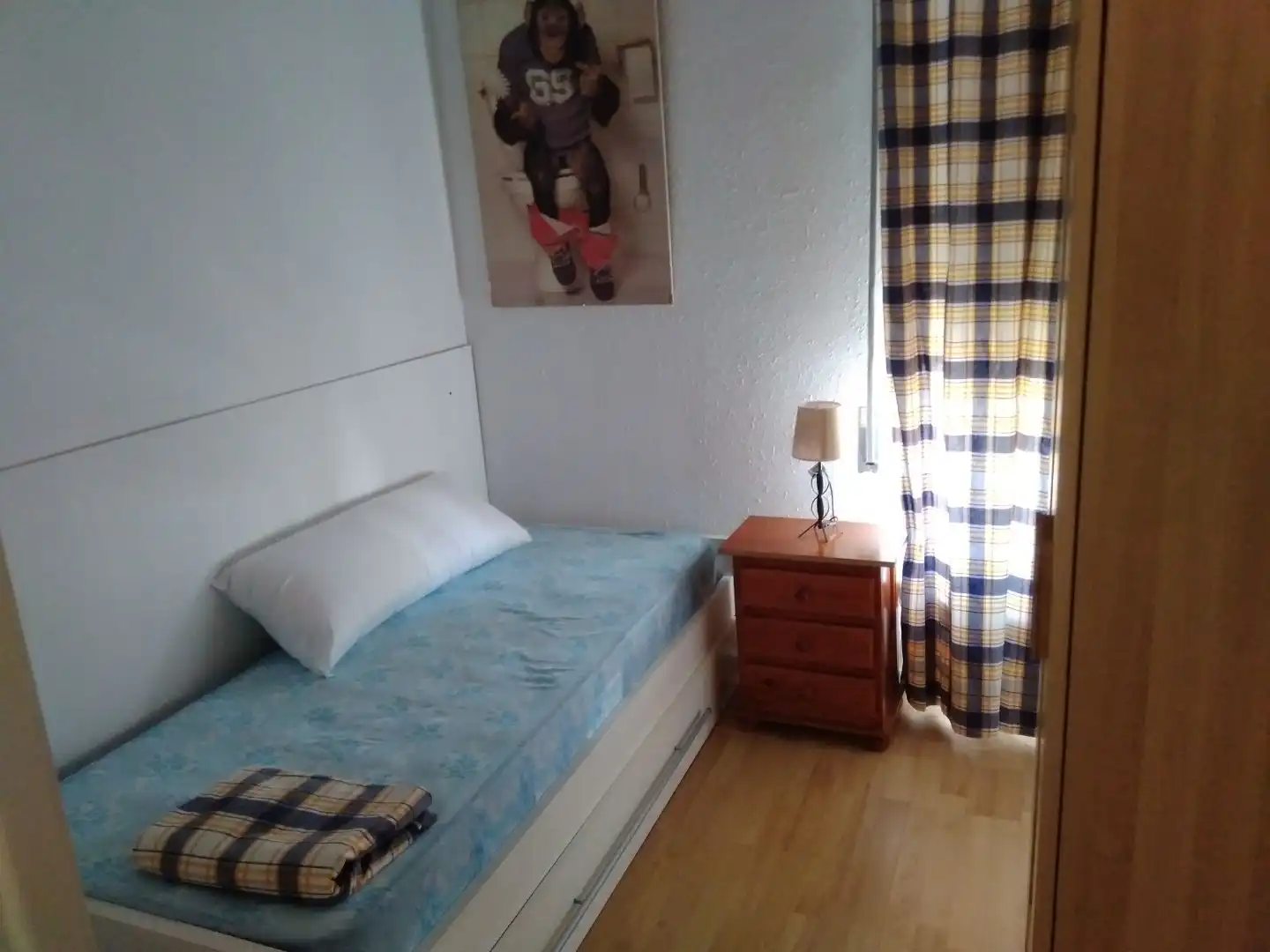 Bedroom of Flat for rent in Peñarroya-Pueblonuevo  with Air Conditioner, Heating and Parquet flooring