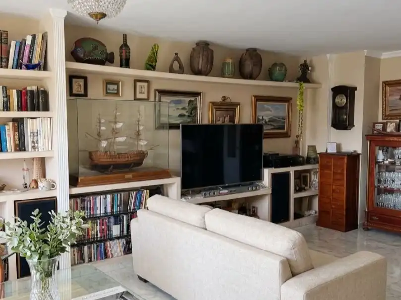 Living room of Flat for sale in Málaga Capital  with Terrace and Swimming Pool