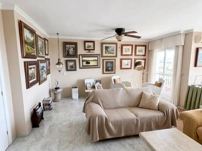 Living room of Flat for sale in Málaga Capital  with Terrace and Swimming Pool
