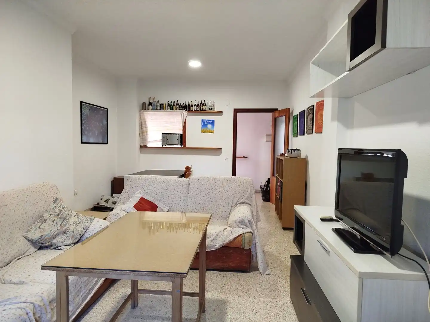 Sala de estar de Piso de alquiler en Sevilla con Aire acondicionado, Calefacción y Terraza
