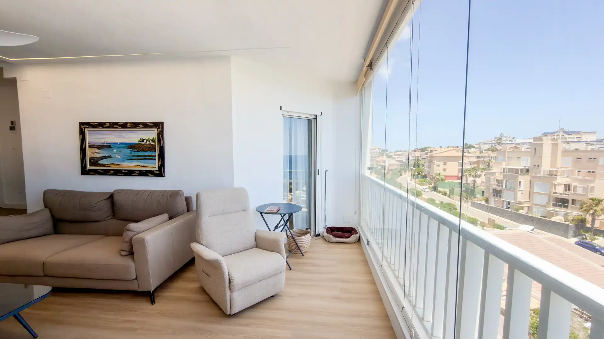 Sala d'estar de Pis en venda en Cartagena amb Aire condicionat, Parquet i Terrassa