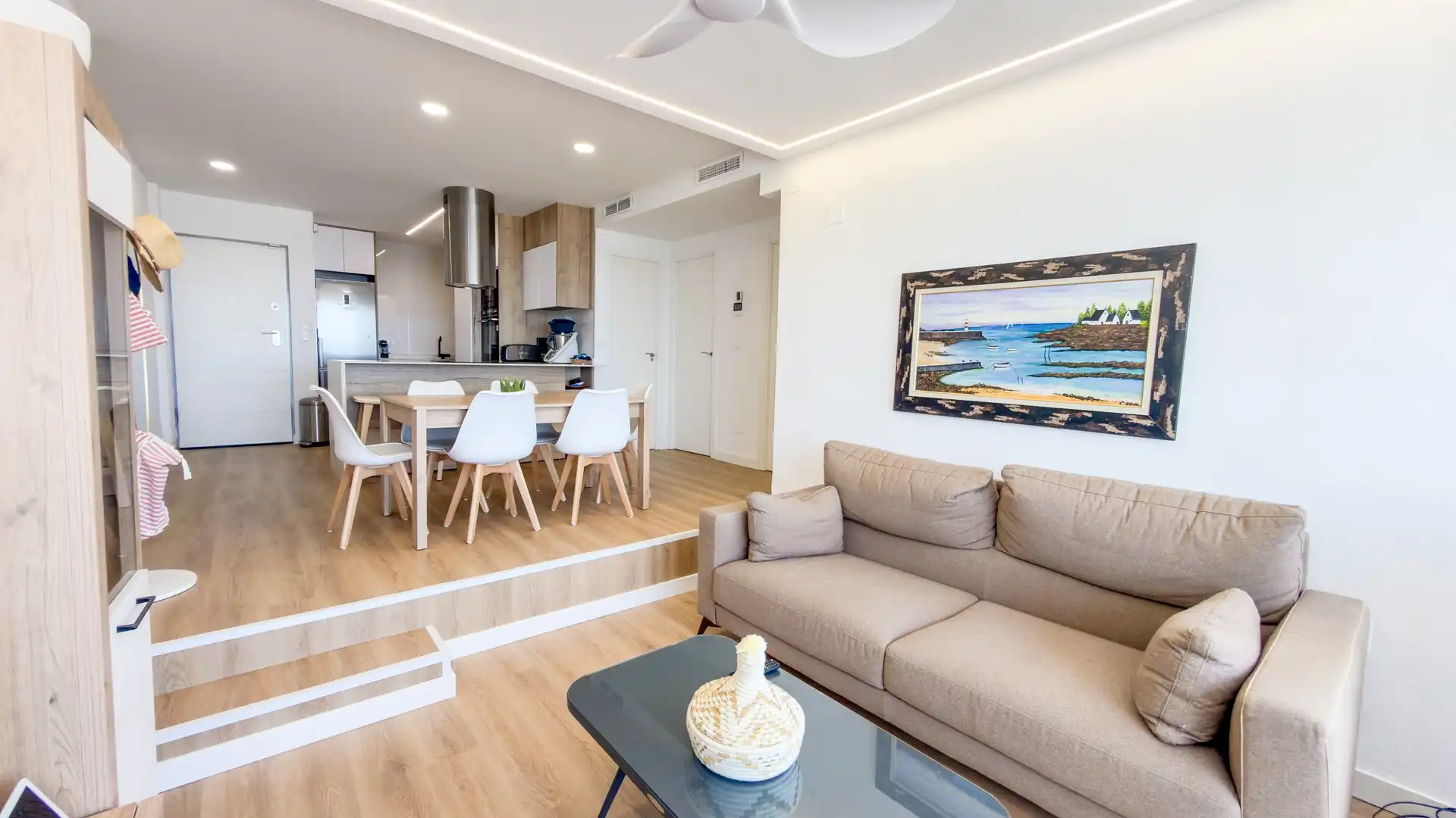 Sala d'estar de Pis en venda en Cartagena amb Aire condicionat, Parquet i Terrassa