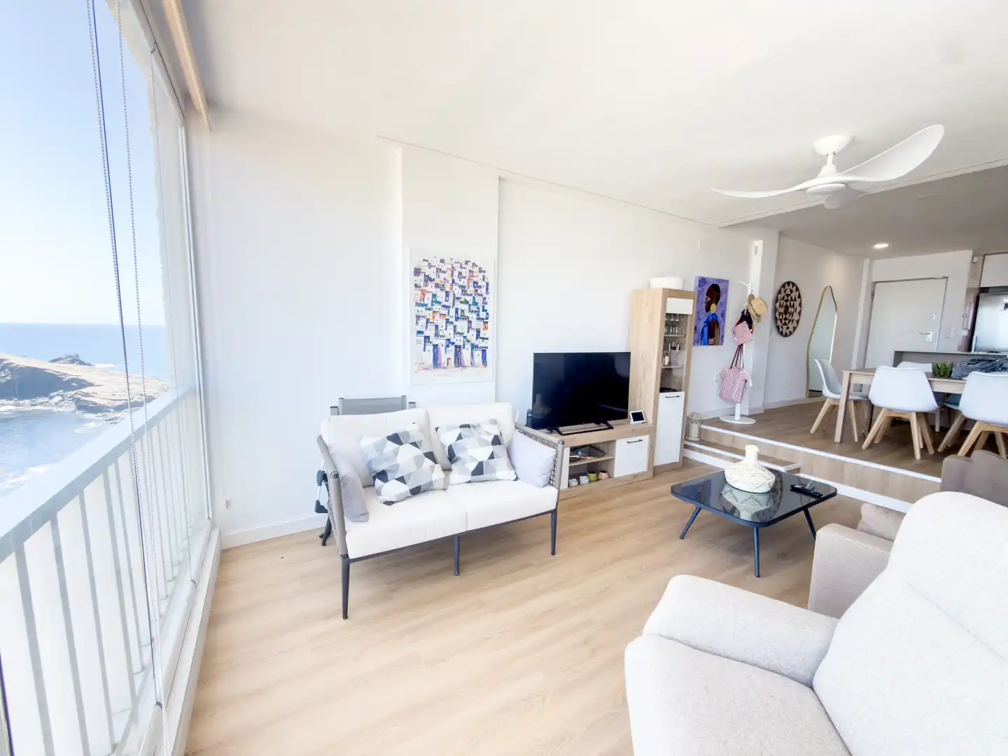 Sala d'estar de Pis en venda en Cartagena amb Aire condicionat, Parquet i Terrassa