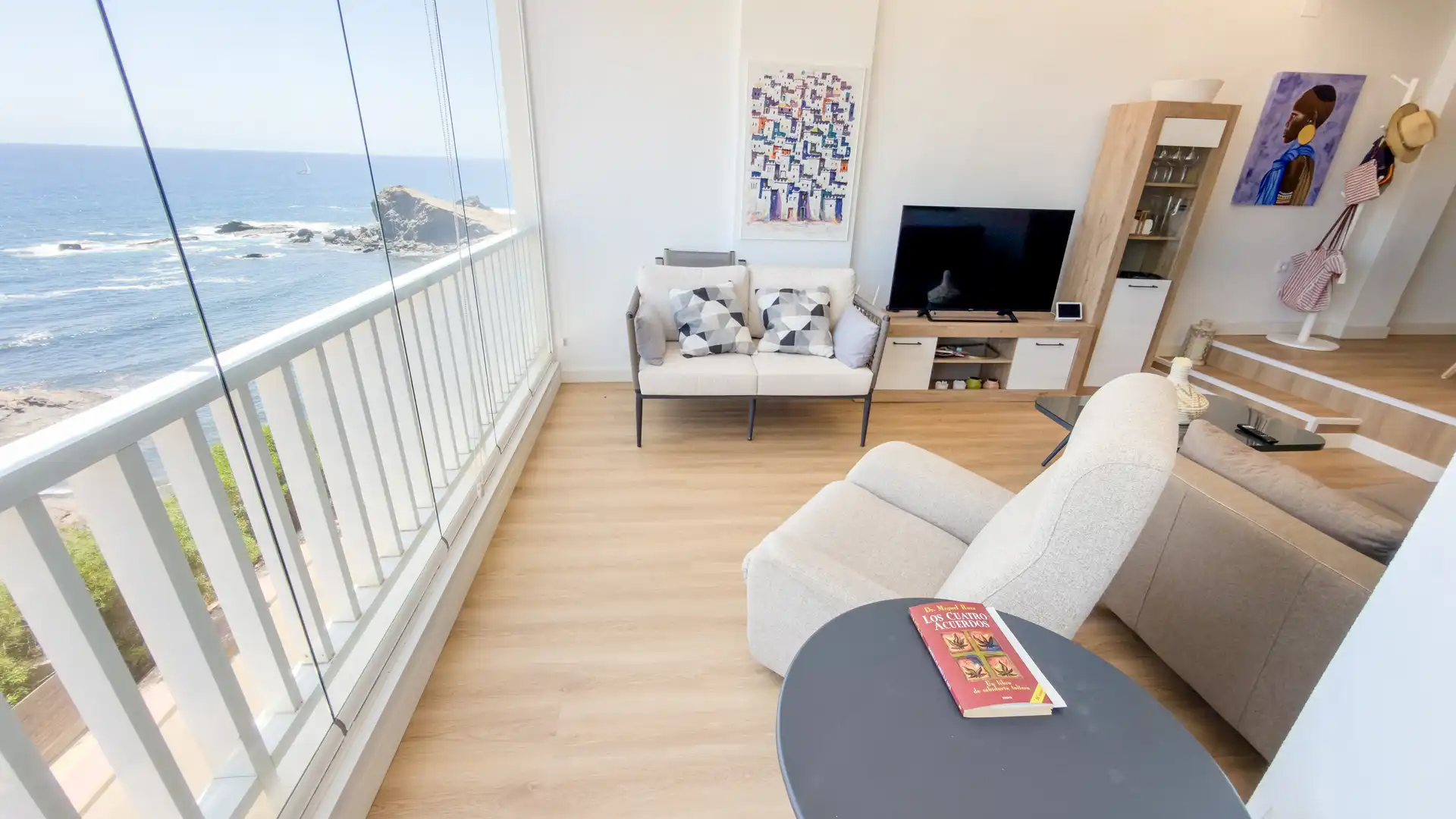 Sala d'estar de Pis en venda en Cartagena amb Aire condicionat, Parquet i Terrassa