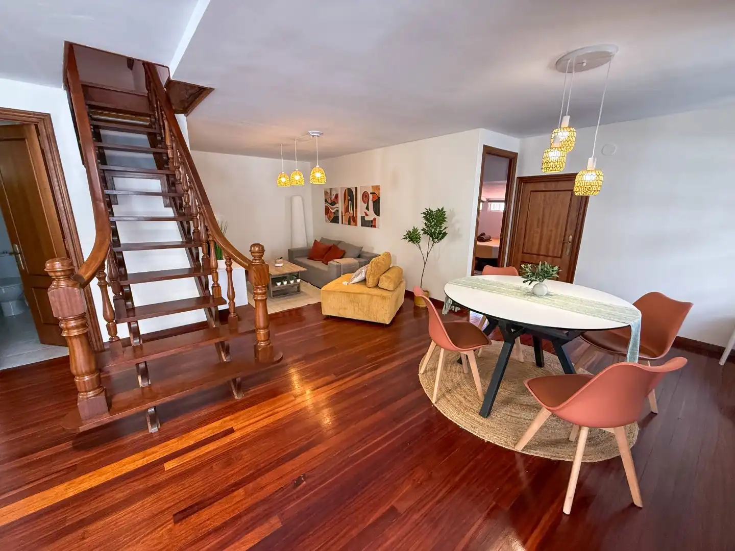 Piso de alquiler en Calle de La Coruña, 6, Centro Sala de estar de Piso de alquiler en Ferrol con Calefacción, Parquet y Amueblado
