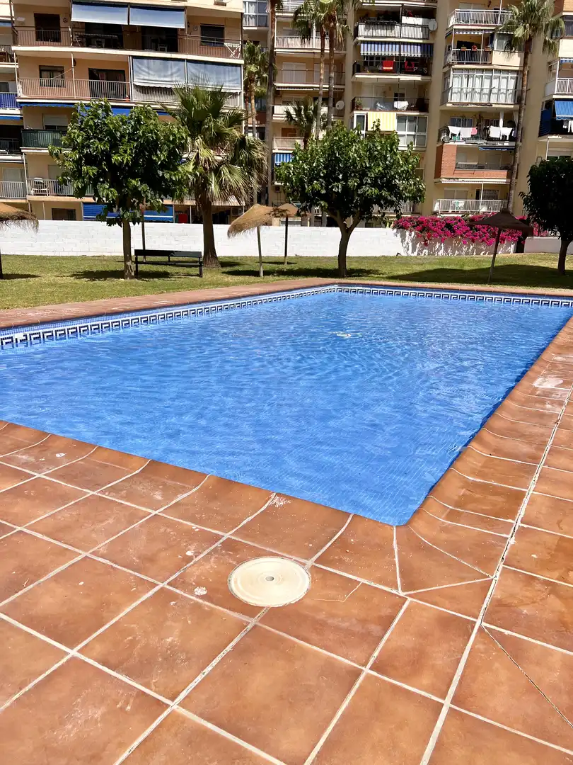 Swimming pool of Flat for rent in Torremolinos  with Air Conditioner, Private garden and Terrace