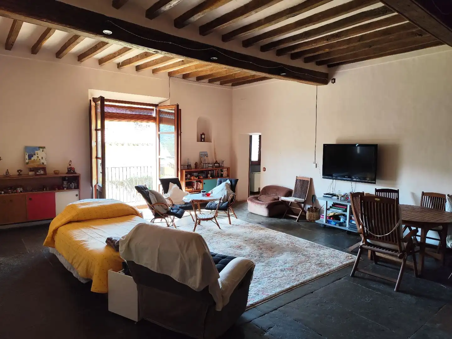 Wohnung zum Verkauf in Carrer Prat de l'Om, 5, Vallfogona de Ripollès Wohnzimmer von Wohnung zum Verkauf in Vallfogona de Ripollès mit Heizung, Privatgarten und Abstellraum