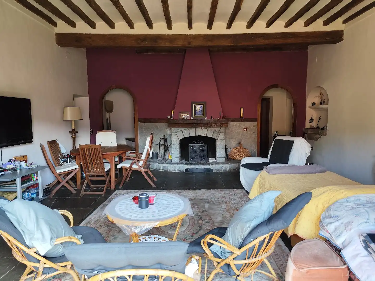 Wohnung zum Verkauf in Carrer Prat de l'Om, 5, Vallfogona de Ripollès Wohnzimmer von Wohnung zum Verkauf in Vallfogona de Ripollès mit Heizung, Privatgarten und Abstellraum