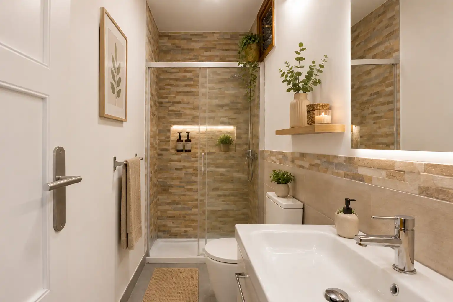 Badezimmer von Einfamilien-Reihenhaus zum Verkauf in San Cristóbal de la Laguna mit Terrasse und Möbliert