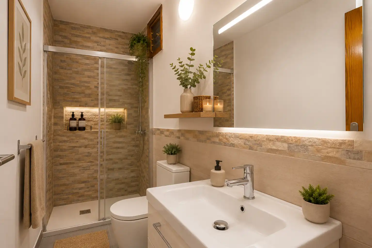 Badezimmer von Einfamilien-Reihenhaus zum Verkauf in San Cristóbal de la Laguna mit Terrasse und Möbliert