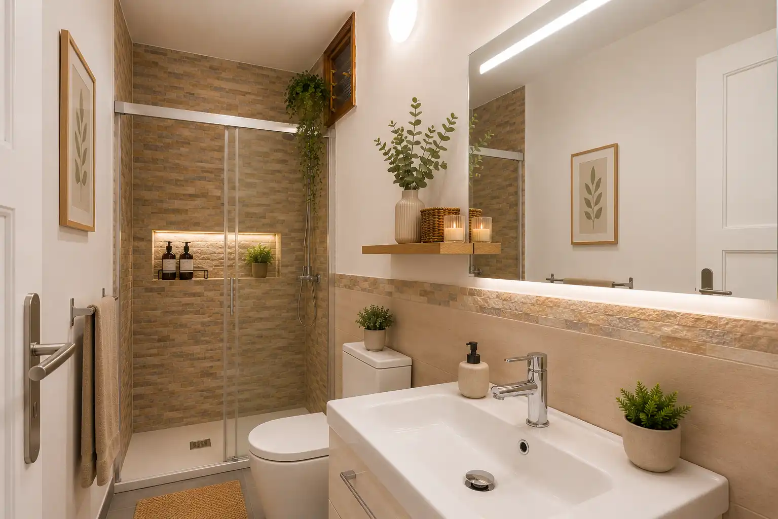 Badezimmer von Einfamilien-Reihenhaus zum Verkauf in San Cristóbal de la Laguna mit Terrasse und Möbliert