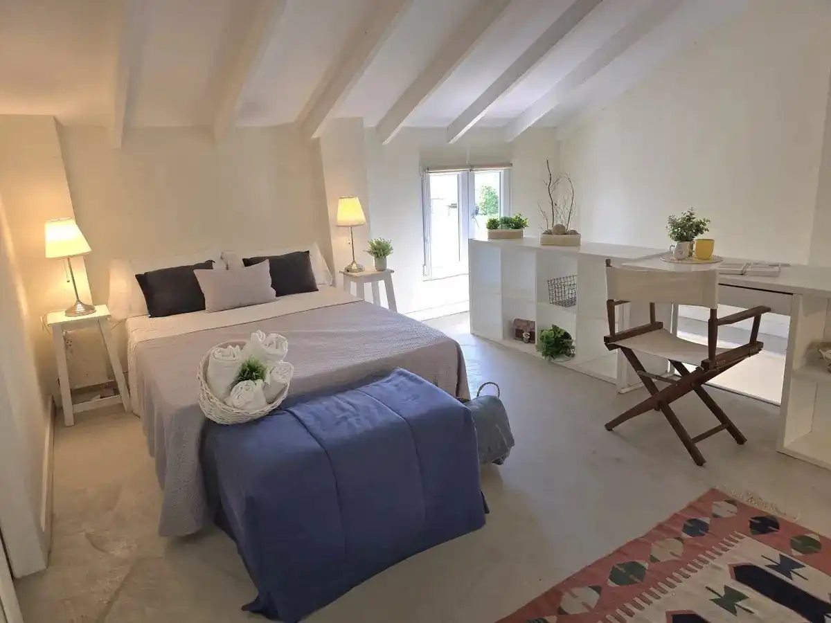 Dormitori de Apartament de lloguer en Ribamontán al Mar amb Calefacció, Moblat i Aparcament comunitari