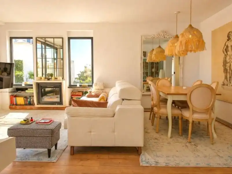 Sala de estar de Piso de alquiler en  Palma de Mallorca con Aire acondicionado, Parquet y Terraza