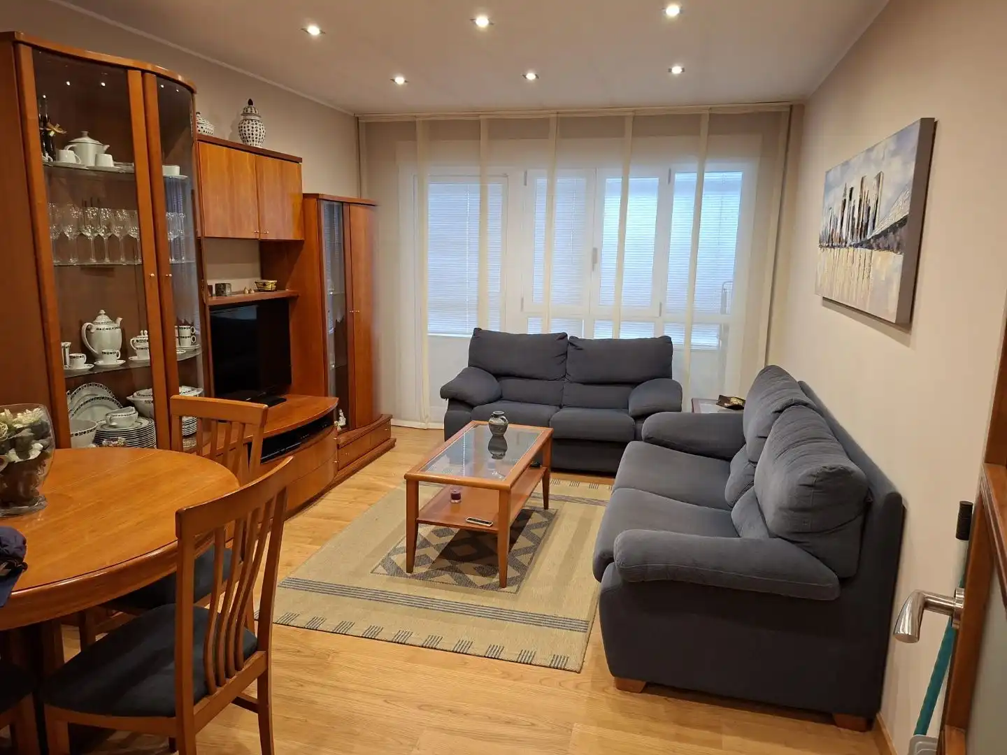 Piso de alquiler en Rúa do Cruceiro da Coruña, 24, San Lázaro - Meixonfrío Sala de estar de Piso de alquiler en Santiago de Compostela con Parquet, Trastero y Amueblado