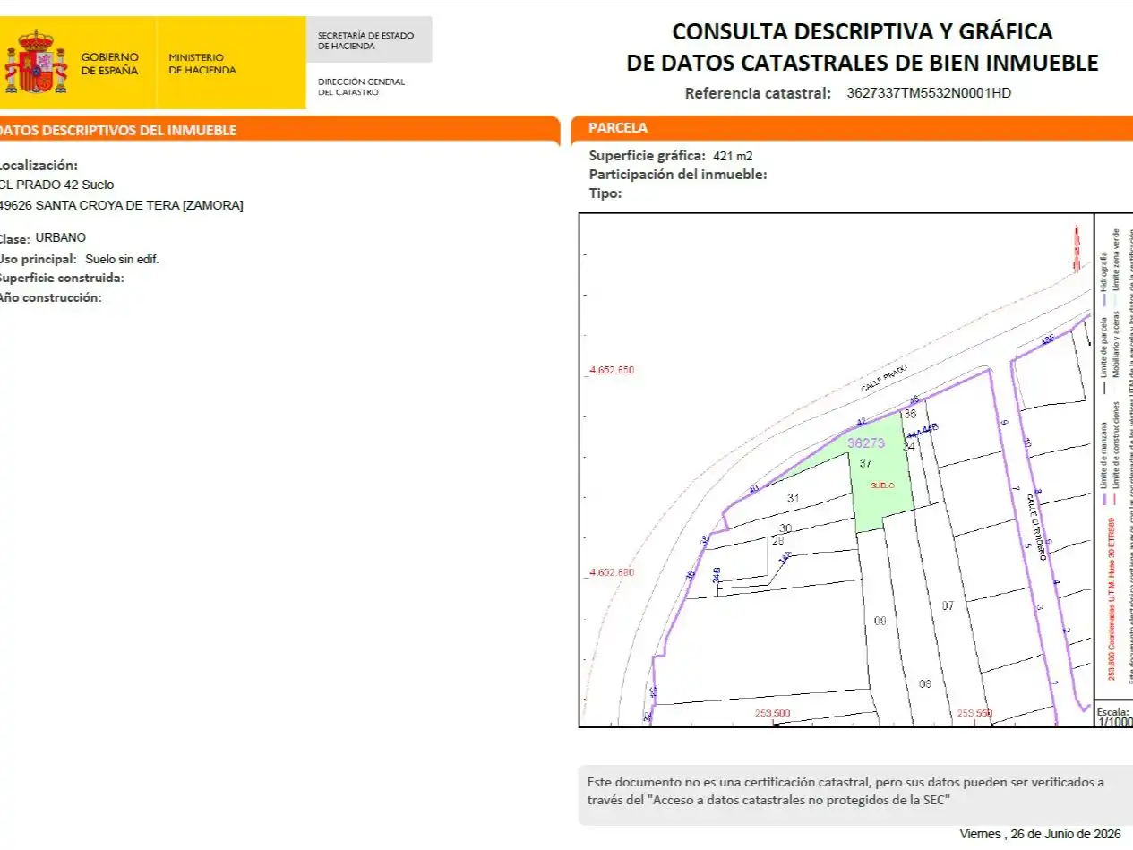 Piso en venta en Calle Prado, 42, Santa Croya de Tera Piso en venta en Santa Croya de Tera con Jardín privado, Terraza y Trastero