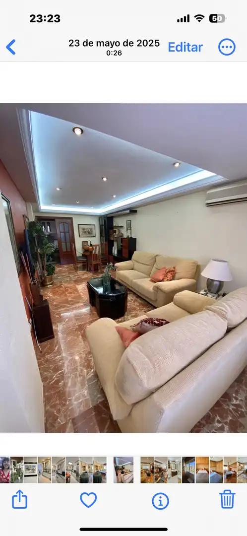Sala de estar de Piso en venta en Almería con Aire acondicionado, Calefacción y Jardín privado