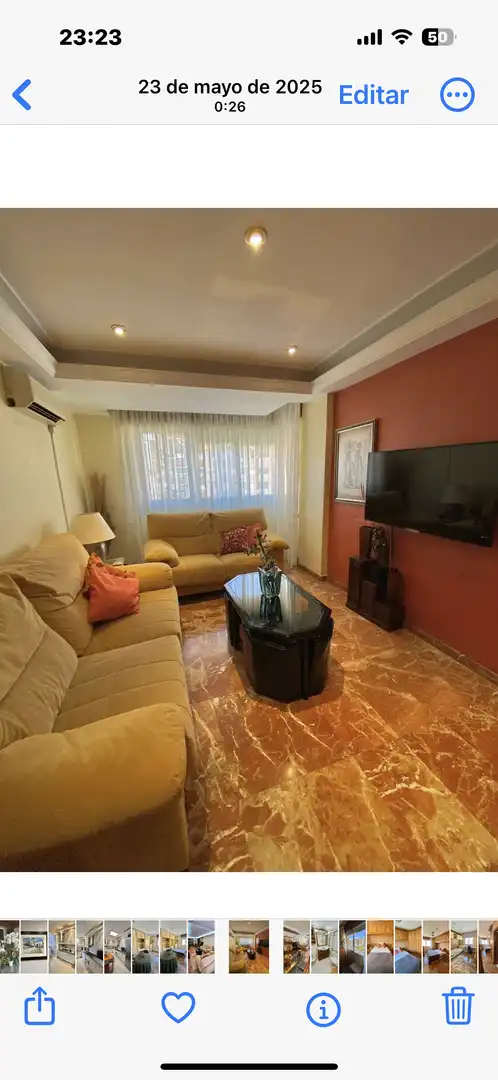 Sala de estar de Piso en venta en Almería con Aire acondicionado, Calefacción y Jardín privado