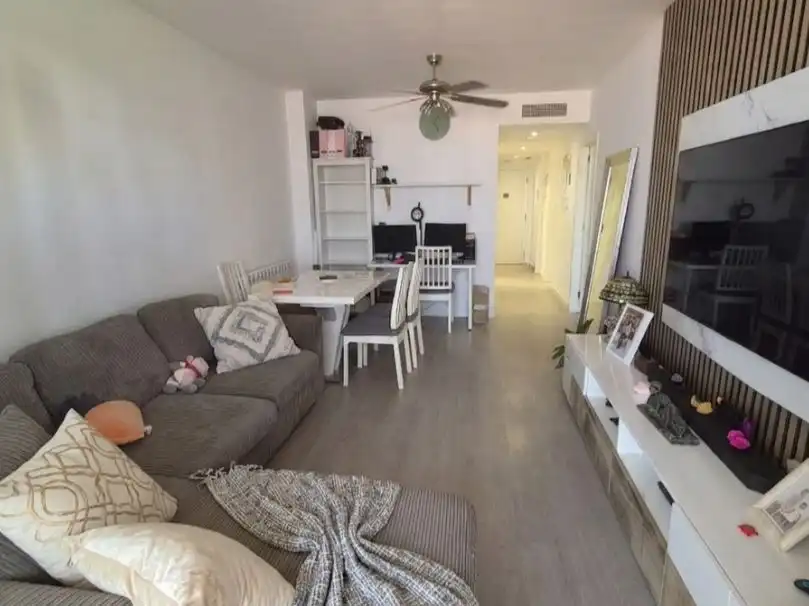 Flat for sale in Calle Cristal, 3, Riviera del Sol Living room of Flat for sale in Mijas with Air Conditioner, Terrace and Swimming Pool