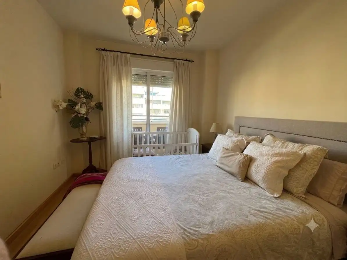 Bedroom of Flat for rent in Torremolinos  with Air Conditioner, Heating and Private garden