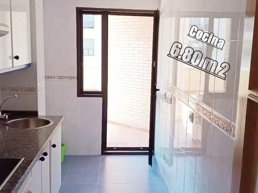 Kitchen of Flat for sale in Oviedo   with Heating, Parquet flooring and Terrace