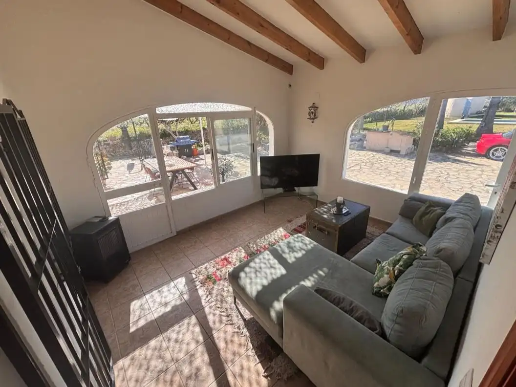 Sala de estar de Finca rústica en venta en Teulada con Aire acondicionado, Terraza y Piscina