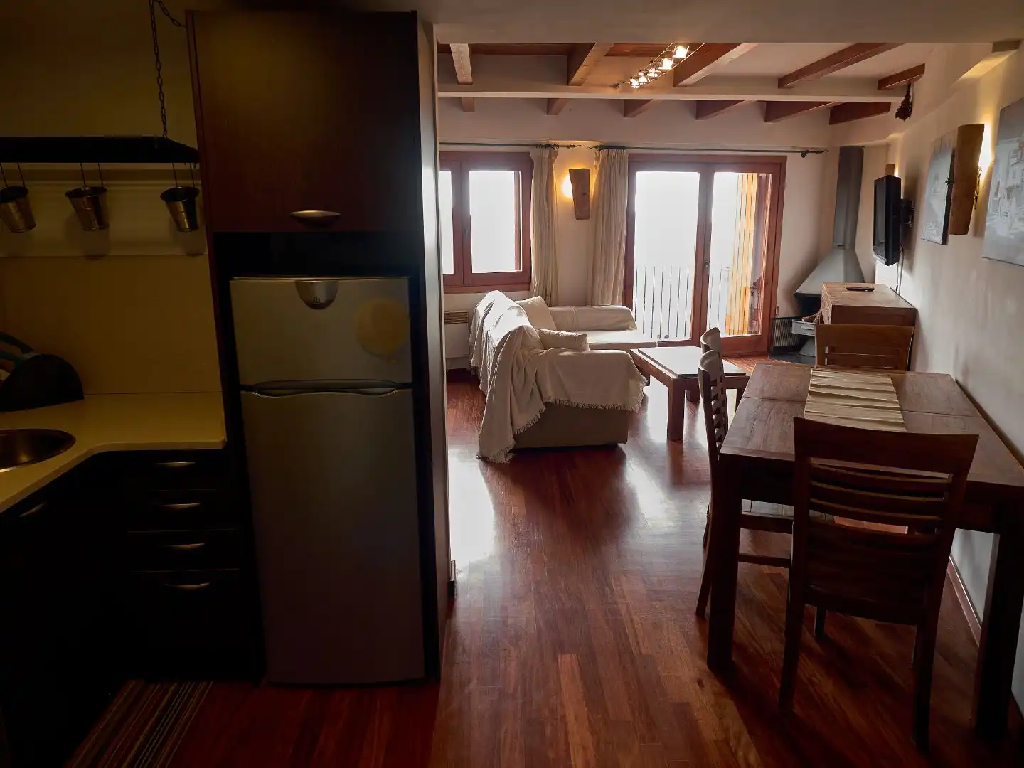Sala de estar de Apartamento de alquiler en Vilallonga de Ter con Calefacción, Parquet y Trastero