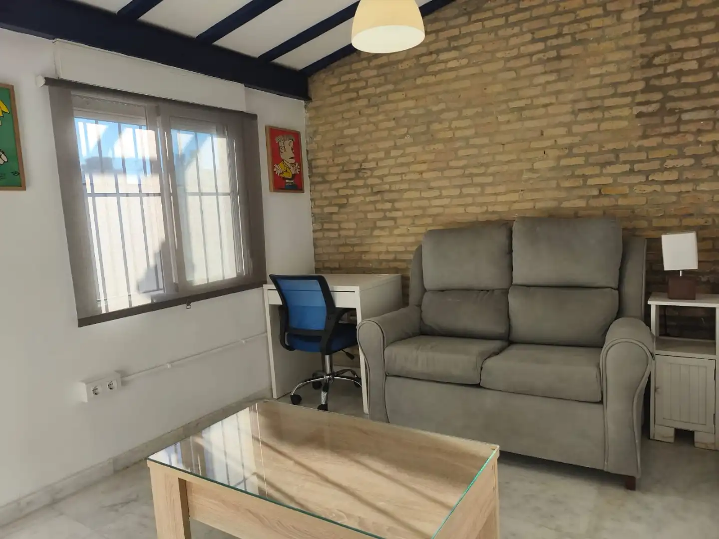 Sala d'estar de Àtic de lloguer en Sevilla amb Aire condicionat, Calefacció i Jardí privat